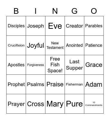 Bible Bingo Card