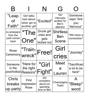 BACH BINGO Card