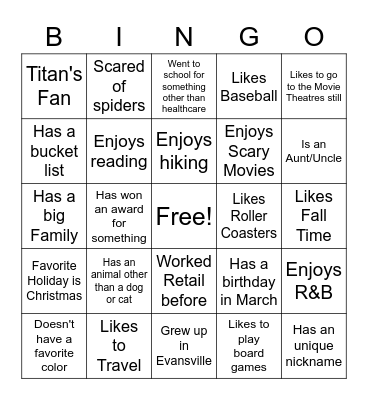 Majestic Bingo Card
