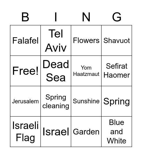 Cooking Bingo 4.26 Bingo Card