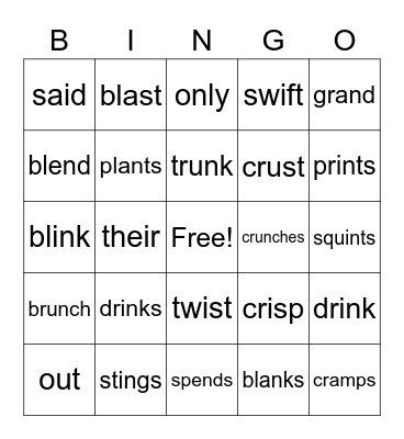 2.4 BINGO Card