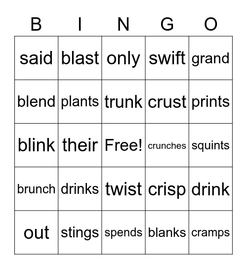 2.4 BINGO Card