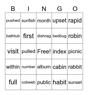 3.1 BINGO Card