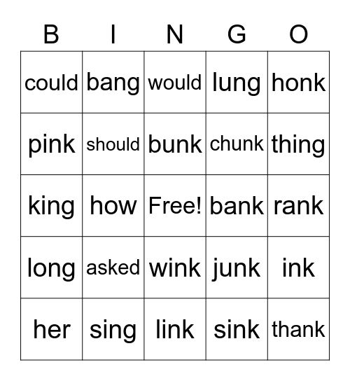 2.1 BINGO Card