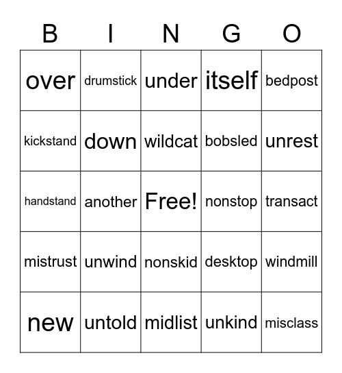 3.2 BINGO Card