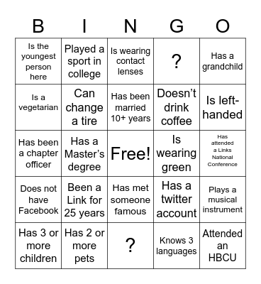 F R I E N D S H I P Bingo Card