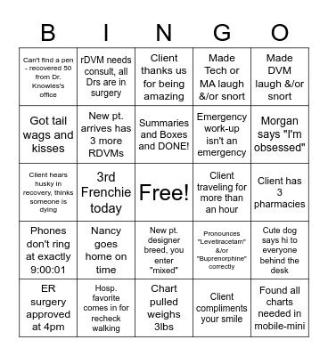 VNC CSR WEEK 2023 Bingo Card