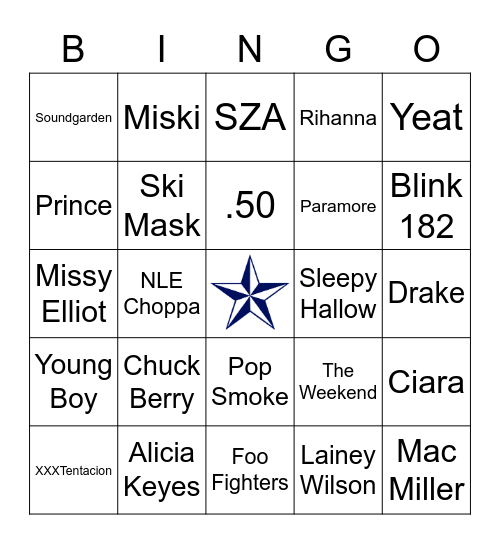 Thrive Hits 4-15-23  #1 Bingo Card