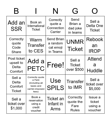 Team Tolle End of Year BINGO Card