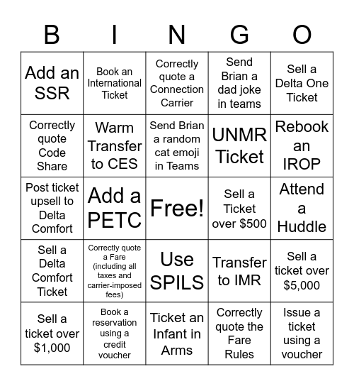 Team Tolle End of Year BINGO Card