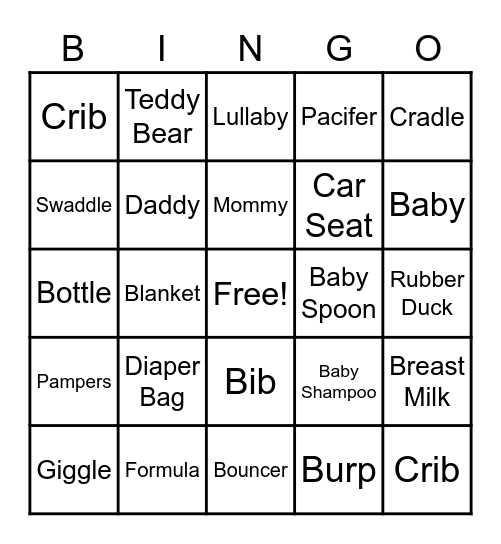 A Sweet Little Bee is on the Way Bingo Card