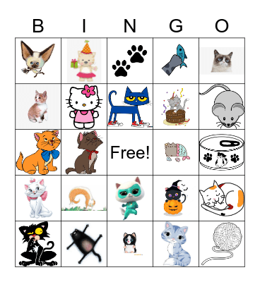 Kitty Cat BINGO! Bingo Card