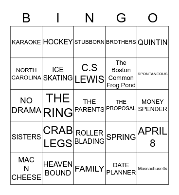 WAMBUI'S BRIDAL SHOWER Bingo Card