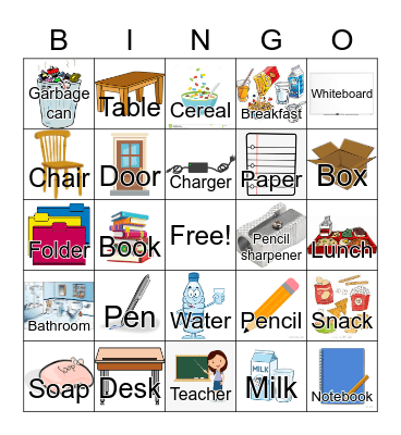 Classroom Bingo Card