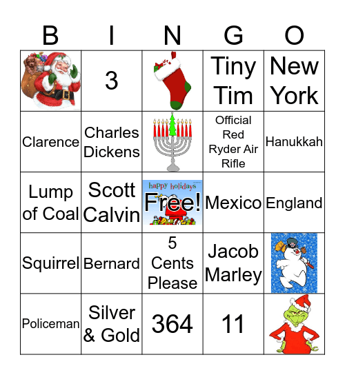 Holiday Bingo Card