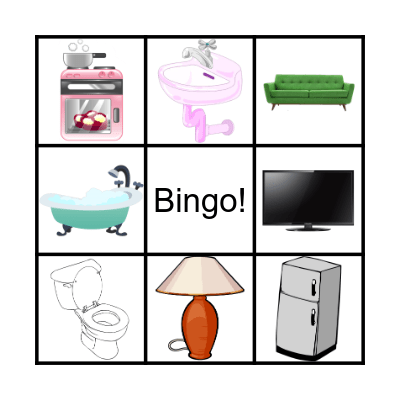 Bingo: Objetos da Casa Bingo Card