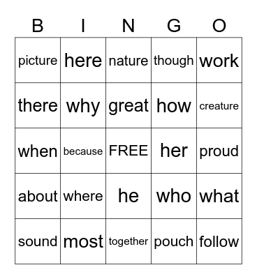 WIN Bingo Card