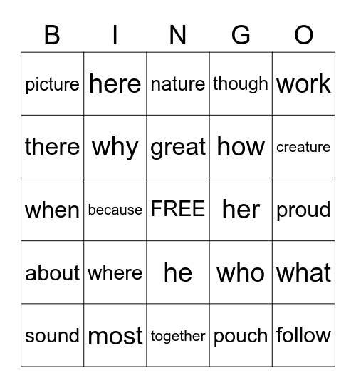 WIN Bingo Card