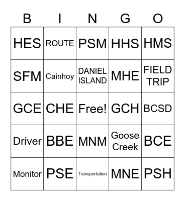 Banneker Org Bingo Card