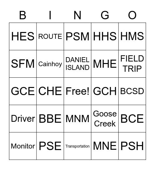 Banneker Org Bingo Card