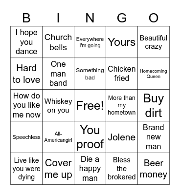 A little bit of dirt on my boots Bingo Card