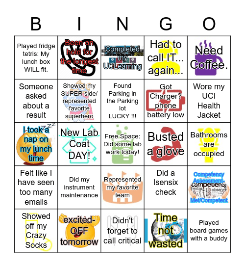 2023 Lab Week Bingo Card