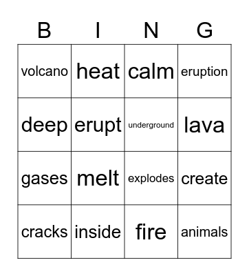 Playtime Bingo Card