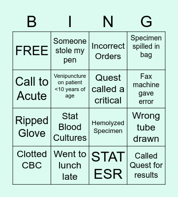 Lab Week 2023 Bingo Card