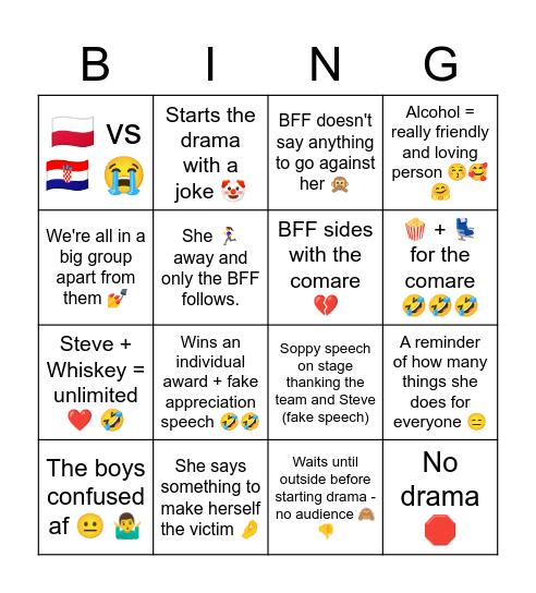 Comare bingo 💅🤣💃 Bingo Card