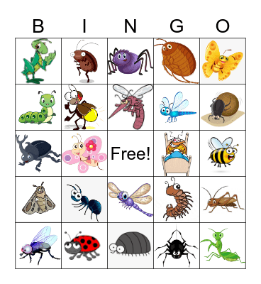 Bugs Bingo Card