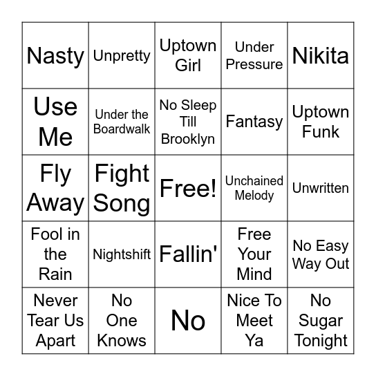 FUN Bingo Card