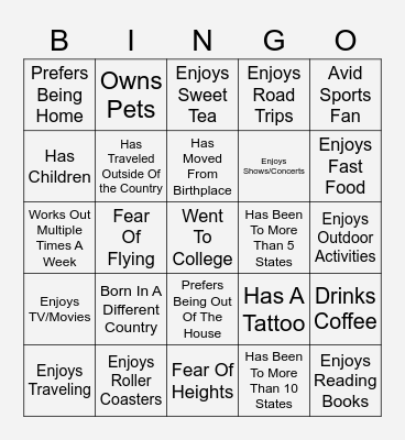 BINGO Card