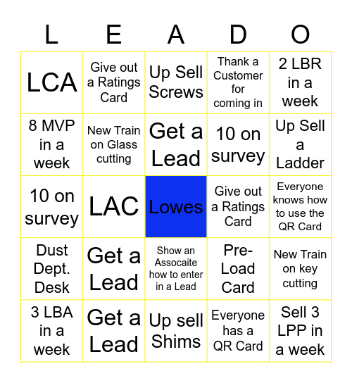 Pro Desk Dept. Bingo Card