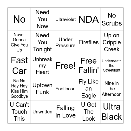 FUN Bingo Card