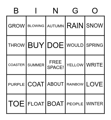 MONET BINGO! Bingo Card