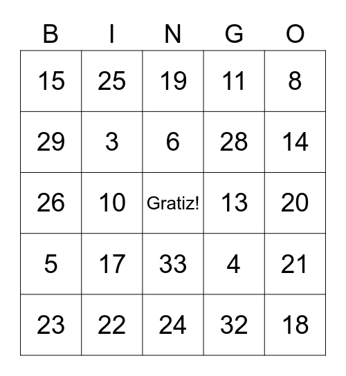 RMC Loteria Bingo Card