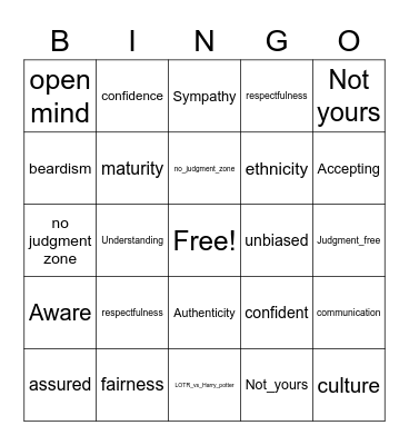DE&I Day Bing Bingo Card