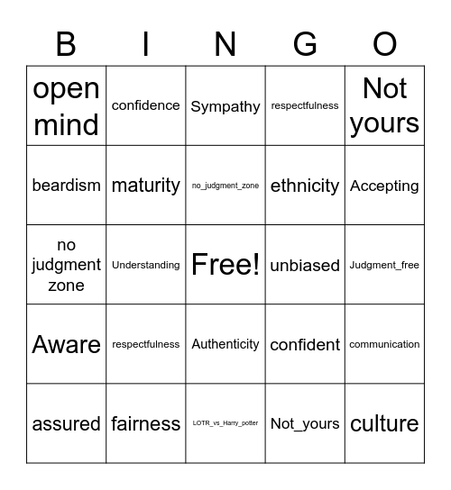 DE&I Day Bing Bingo Card