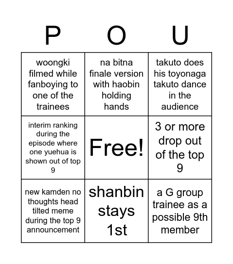 bingo planet Bingo Card