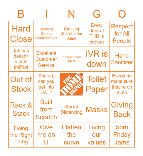 Building Envelope Bingo Card