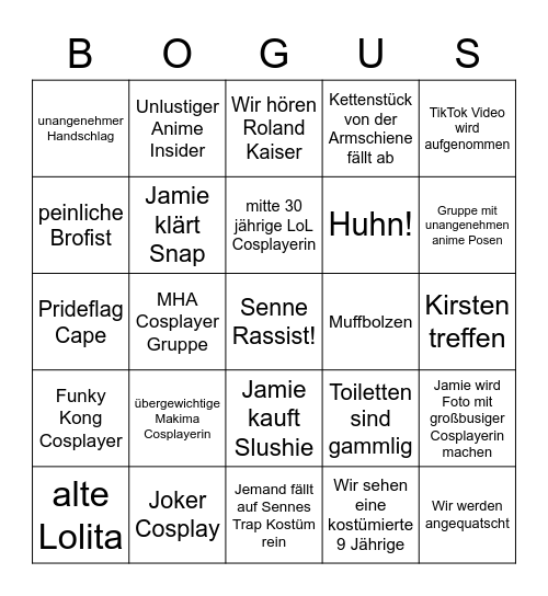 LBM-Bogus Bingo Card