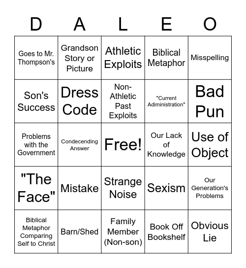 Physics Bingo Card