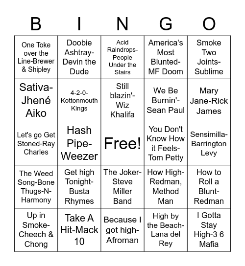 Bingo-4/20 Bingo Card