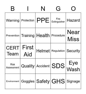 Microsoft Excel Bingo Card