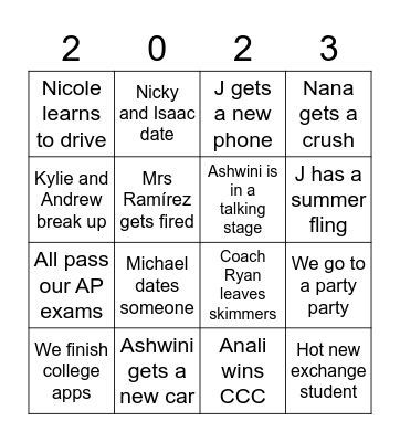 Bingo! Bingo Card