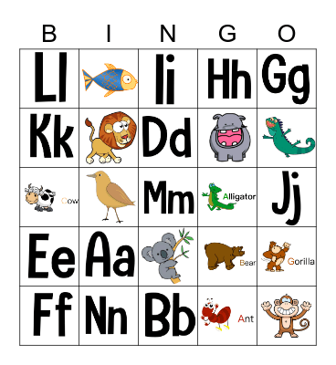 Alphabet Bingo Card