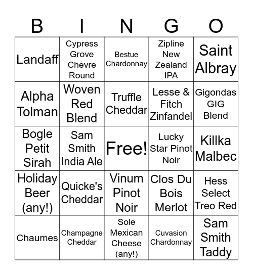 Basket Building Bingo Card