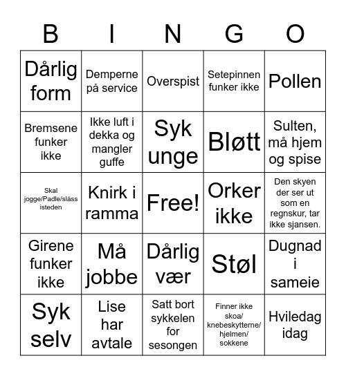 Fridtjof Bingo Card