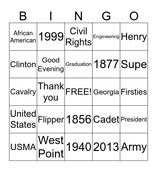 Flipper Dinner Bingo Card