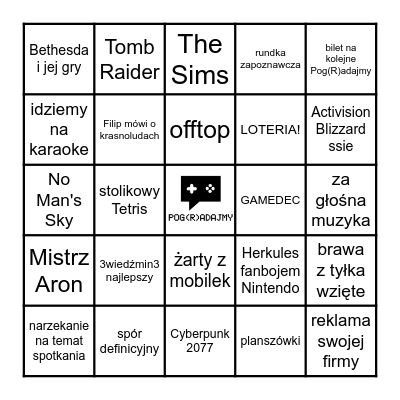 Pog(R)adajmy Bingo Card